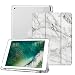 Fintie Case with Built-in Pencil Holder for iPad 9.7 Inch 2018 - Lightweight Slim Shell Cover with Translucent Frosted Back Protector Supports Auto Wake/Sleep for iPad 6th Generation, Marble White primary