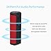 Bluetooth Speakers,ZENBRE Z4 True Wireless Stereo Waterproof IPX4 Speaker, Enhanced Bass with 2x5W Dual-Driver, Bluetooth 4.1 with 18h Play-time (Red)