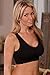 Coobie Seamless Comfort Bra with Lace Trim,Black,Medium
