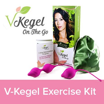V-Kegel Premium Kegal Exercise Weights Kit for Bladder Control and Pelvic Floor Exercises - Made with Silicone Vaginal Balls with Training Program for Women from Beginners to Advanced.