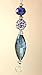 Lavender Rhinestone and Brilliant Iridescent Blue/Green/Purple Elegant Glass Ceiling Fan Pull Chain