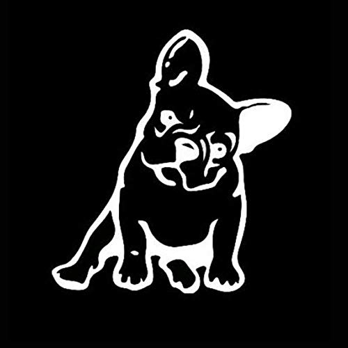 OKDEALS White Black French Bulldog Dog/Pet Vinyl Decal Car Window Wall Sticker Laptop Decal (White)