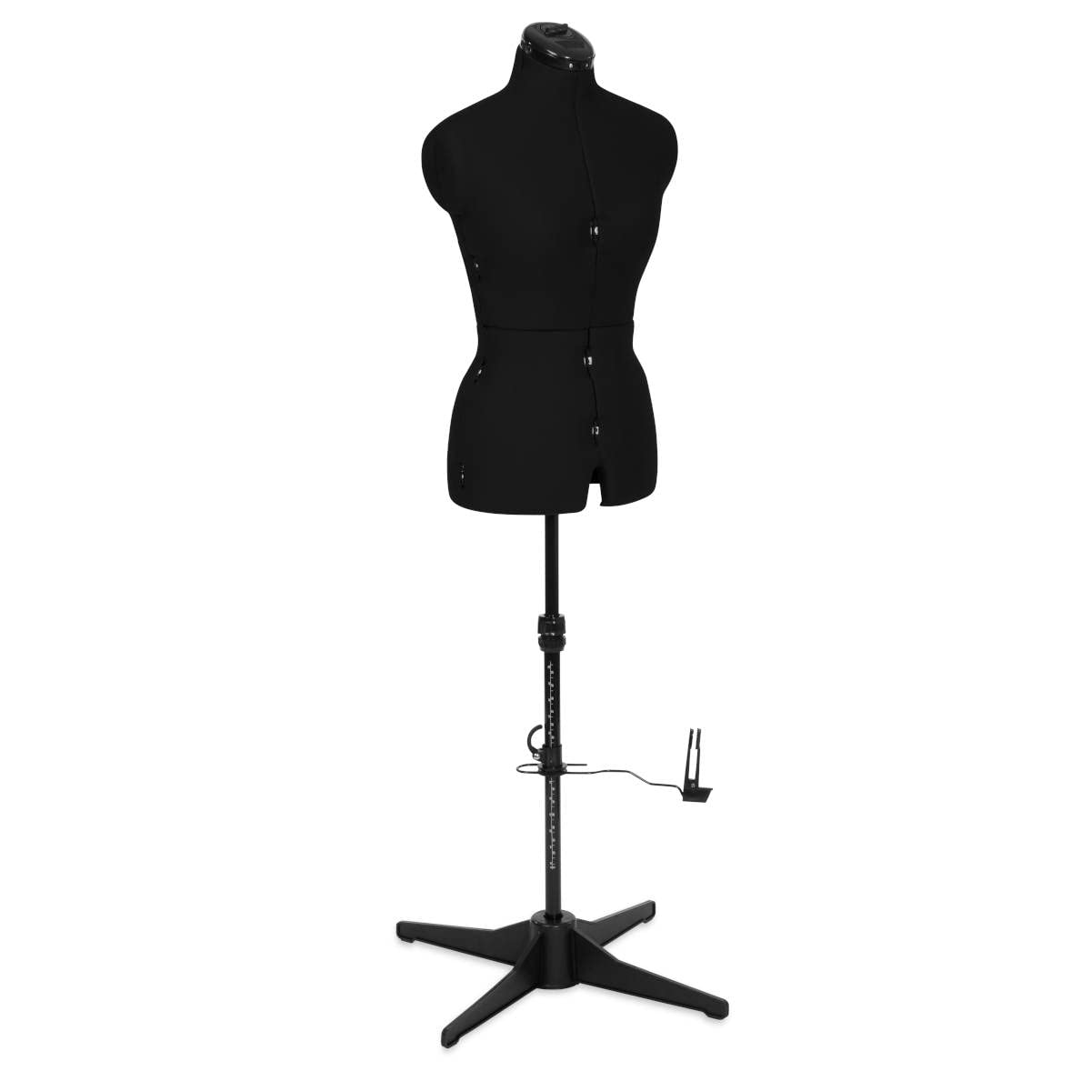 Sewing Online Adjustable Dressmakers Dummy, in Black Fabric with Hem Marker, Dress Form Size 10 to 16 - Pin, Measure, Fit and Display your Clothes on this Tailors Dummy - 023816-Black