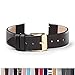 WRISTOLOGY Gold 18mm Womens Easy Interchangeable Watch Band (Black)