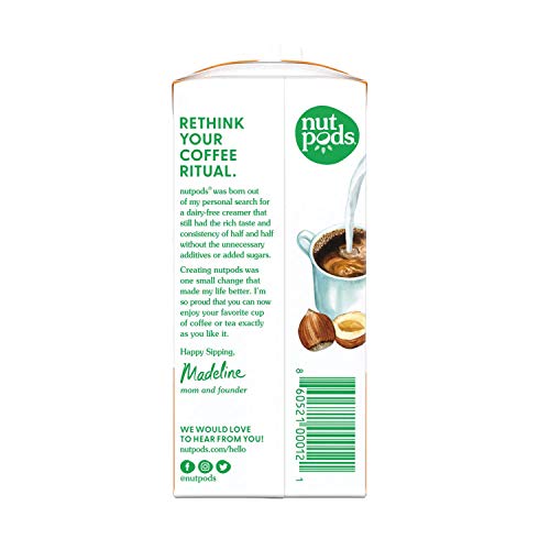 nutpods Hazelnut Creamer Unsweetened Non Dairy Creamer Made from