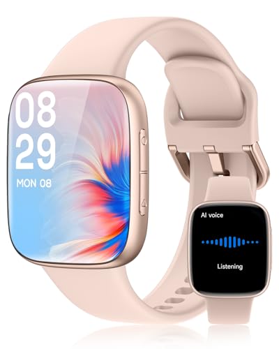 E T EASYTAO Smartwatch Mujer, Pantalla AMOLED de 1.85", Resistencia al Agua 3 ATM, Llamadas Bluetooth, Reloj Inteligente Mujer, 100+ Modos de Entrenamiento, Control por Voz, Rosa