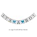 XERITA Baby Shower Decorations for Boy - Large Banner, Large 12 inch Latex Balloons, Ribbons - Party Kit for Gender Reveal Party (Blue & Gold)