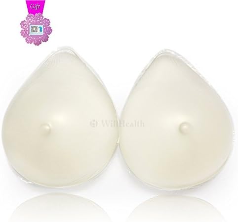WillHealth 38A - 38C Medical Grade Silicone Prosthesis Breast Forms Crossdresser Mastectomy Transvestite (C Cup (800g/pair 34C/36B/38A), Transparent)