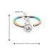 20 Gauge Stainless Steel Rainbow Clear Gem Nose Hoop
