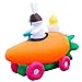 Holidayana 8 Foot Inflatable Easter Bunny Driving Carrot Car with Baby Chick in Egg Decoration, Includes Built-in Bulbs, Tie-Down Points, and Powerful Built-in Fan