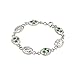 Claddagh & Shamrock Bracelet Rhodium Plating & Enamel Irish Made