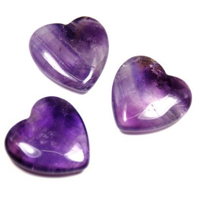 Amethyst heart (china) (3/4") "a" - 1pc.