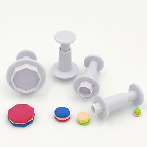 Ubaker Geometric Shapes Cutters Octagon Cookie Cutter Set Sugarcraft Cake Cookies Cupcake Decorating Tool DIY Mold, 4-Pack