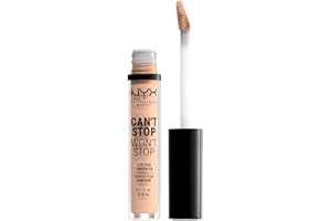 NYX PROFESSIONAL MAKEUP Can't Stop Won't Stop Contour Concealer, 24h Full Coverage Matte Finish - Vanilla