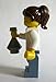 Lego Female Scientist Minifigure with Custom Beaker Utensil