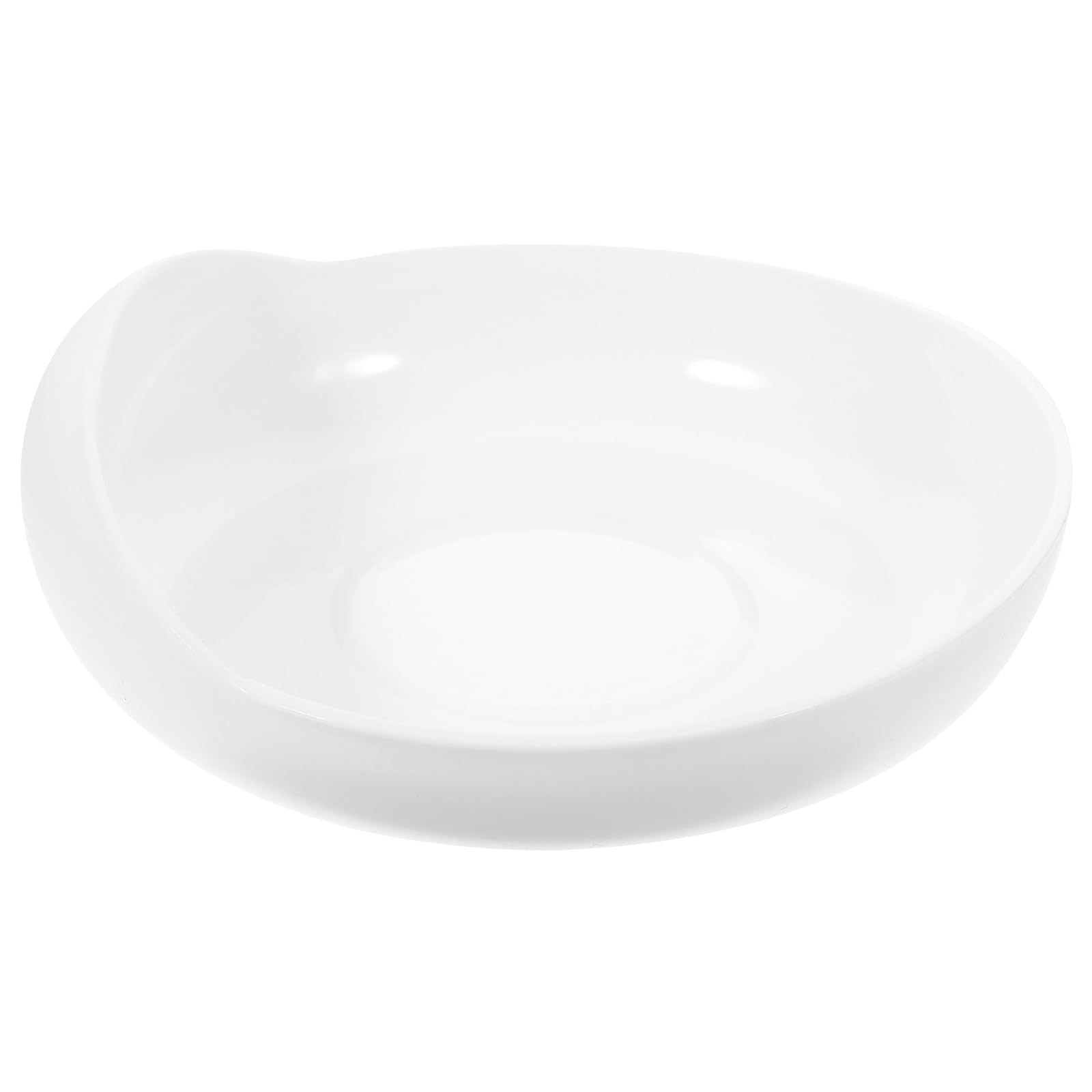 FOMIYES Scoop Dish Suction Bowl Silicone Spill Proof Scoop Plate with Suction Base Adaptive Self-feeding Dinnerware for Elderly Kids Disabled White Sprinkle
