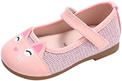 Coper Princess Shoes, Toddler Boys Girls Cartoon Cat Printed Leather Single Shoes