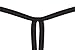 BODYZONE UN016-BK Crotchless Chain Thong, Horizontal Chain Front, Black Plus Size