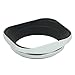 Haoge 55mm Square Metal Screw-in Mount Lens Hood Shade for Leica APO-Summicron-M 90mm f/2 ASPH E55, Summicron-R 50mm f2 E55, Summilux-R 50mm f/1.4 E55, Elmarit-R 28mm f2.8 35 mm f/2.8 E55 Lens Silver