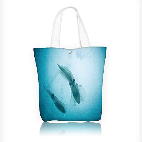 Canvas Shoulder Hand Bag Bigfin Reef Squid Tote Bag for Women Large Work tote Bag Shoulder Travel Totes Beach Bag W11xH11xD3 INCH