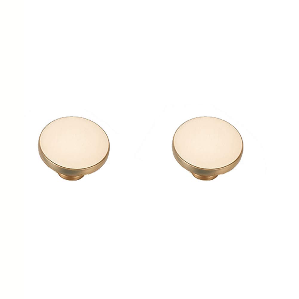 BOZONLI Drawer Knobs, Copper Brushed Kitchen Door Handles Drawer Pulls Cupboard Knobs Cabinet Handles (φ35mm, 2 Pack)