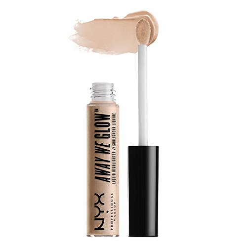 NYX Professional Makeup Away We Glow Liquid Highlighter, Crystal Glare, 0.22 Fluid Ounce