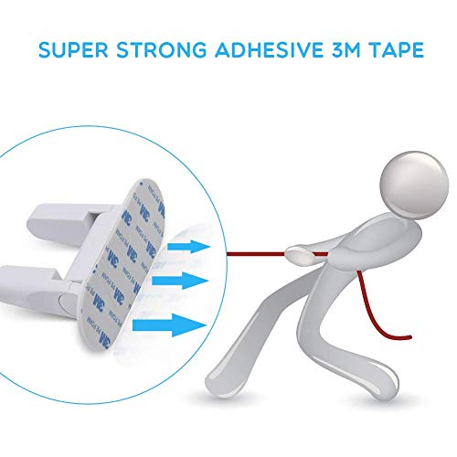 Door Lock for Baby Safety Child Proof Doors Handles Lever Locks Toddler Protector by Slicemall (White, Pack of 2)
