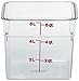 Cambro 6SFSCW135 Camsquare Food Container, 6-Quart, Polycarbonate, Clear, NSF primary