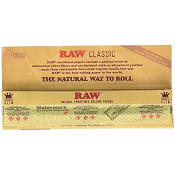 Raw Classic King Size Slim Rolling Paper 5 Packs