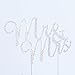 Ella Celebration Mr and Mrs Wedding Cake Topper Rhinestone Monogram Decoration Cake Toppers Mr & Mrs (Silver)