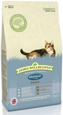 James Wellbeloved Adult Cat Housecat Duck 4kg