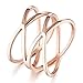 LOVE Beauties Athena Jewelry Titanium Collection Women's Rose Gold Titanium Wedding Band Ring (8) …