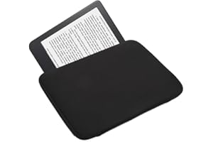 EMOREVALUE 6 Inch E Reader Sleeve Neoprene Small Cute for Kindle (11th Generation) / Kindle 10th Generation/Kindle Kids/Kobo Clara HD 6" / Kobo Nia 6", ebook Electronic Book Reader Case Bag Pouch Cover