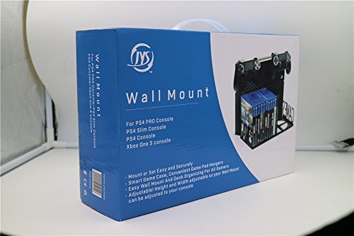IVSO PS4 VR Wall Mount, 4 in 1 Smart Game Pad Hanger - Display Wall Mounting Kit with Adjustable Height and Width for PlayStation 4/PS4S/PS4 Pro Xbox One S / X Box ONE X Console - Thumbnail 4