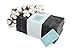 White Classic Light Grey Luxury Cotton Washcloths 12 Pc Set - Large 13x13 Inches Hotel Style Face Towel, High Absorbent Quick Dry Wash Cloths for Home, Spa, Gym, Light Grey, 12 Pack