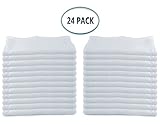 Estilo Washcloth Towels Extra Soft Cotton, Highly Absorbant, 24-pack, White