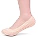 Jarseen 4 Pairs Women's No Show Liner Non Slip Nylon Hidden Socks (4Nude)