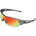 TOREGE Polarized Sports Sunglasses With 5 Interchangeable Lenes for Men Women Cycling Running Driving Fishing Golf Baseball Glasses TR002 (Grey)