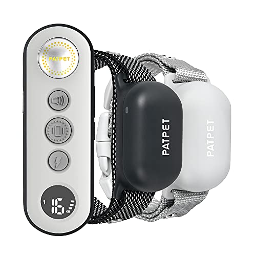 PATPET Dog Training Collar with Remote, Rechargeable IPX7 Waterproof 2 Packs Dog Shock Collar for 8 to 110 lbs Medium…
