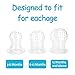 Baby Fruit Feeder Pacifier - Baby Food Feeder Fresh Food Feeder Infant Fruit Teething Toy, 2 Pack with 6 Silicone Sac and 1 Pacifier Clip (Army Green & Orange)
