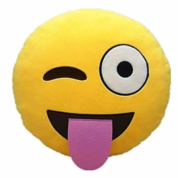 Bubbles Soft Smiley Wink Pillow for Boys & Girls/Gifts 32 cm