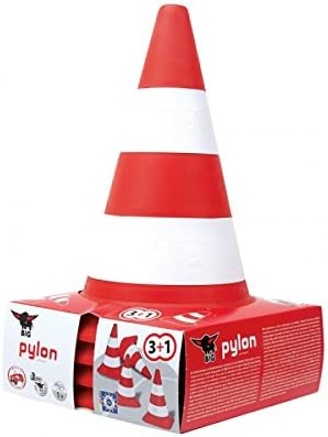 Big 800001191 "Pylon Traffic Cone Set (4-Piece), Multicoloured, Medium