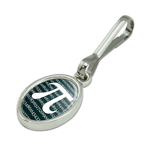 Pi Math Geek Nerd 3.14 Antiqued Oval Charm Clothes Purse Suitcase Backpack Zipper Pull Aid