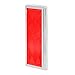 Grand General 80854 Red Rectangular Stick-On Reflector with Chrome Plastic Trim For Trucks, Towing, Trailers, RVs and Buses, 1 Pack