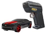 Max Traxxx R/C Tracer Racers High Speed Remote Control 1:64 Scale Officially Licensed Chevy Camaro - Black, Channel B