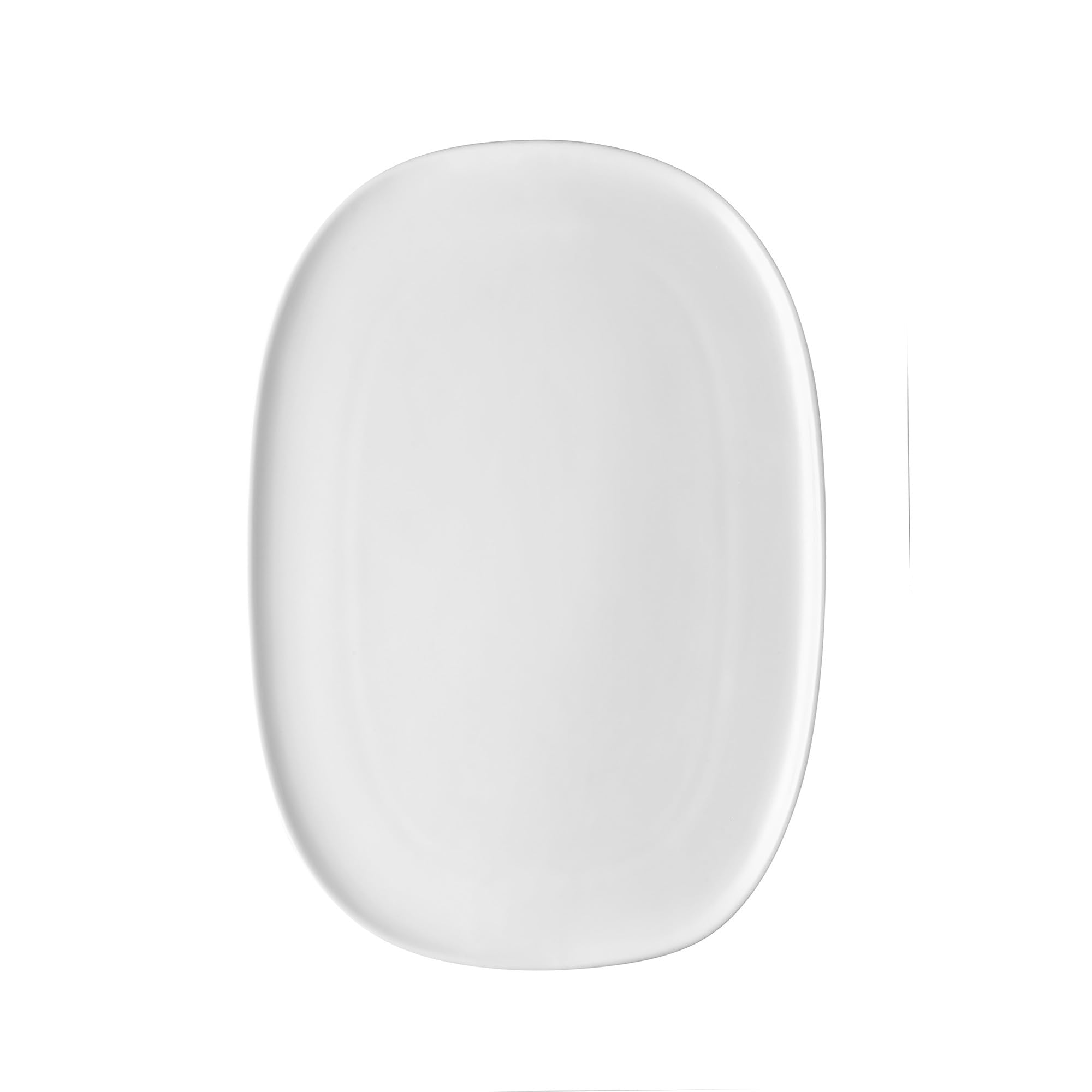 Alessi Itsumo NF07/22 25 - Designer Oval Serving Plate, Everyday Use, Minimalist Aesthetic, in White Porcelain