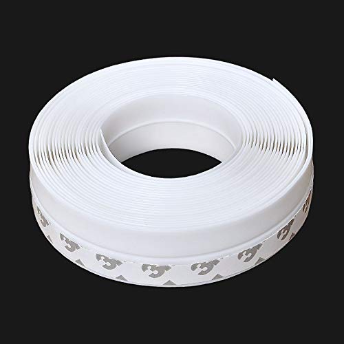 Self Adhesive Door Seal Strip Weather Stripping Silicone Bottom Door Seal Soundproof Doors and Windows Weather Stripping Translucence 16 Feet 1 inch (25MM White)