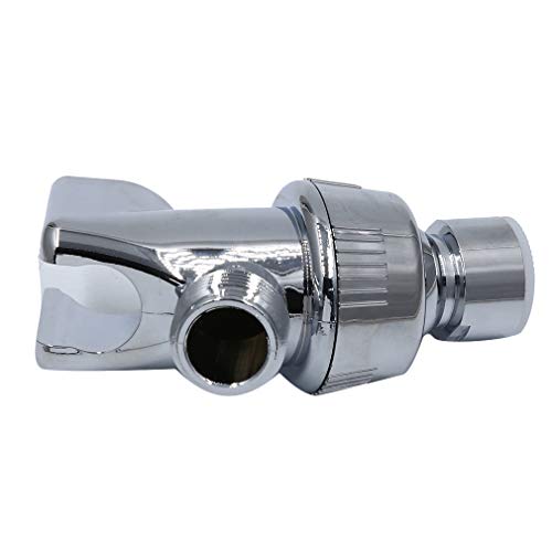YouCY Shower Head Holder for Hand Held Showerheads, Adjustable Shower Arm Mount with Universal Wall Hook Bracket and Brass Pivot Ball, Polished Chrome
