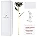 DEFAITH 24K Gold Dipped Real Rose Gifts, Best Wedding Anniversary Valentines Day Love Gift for Her Wife Girlfriend Spouse, Black with Stand