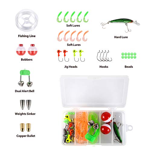 Magreel Kids Fishing Pole, Portable Telescopic Fishing Rod and Reel